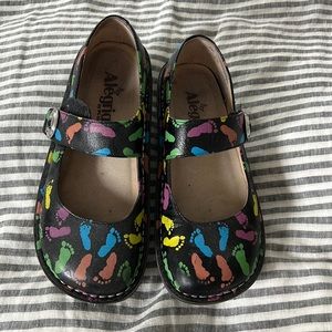 Baby feet print Alegria shoes, size 35
